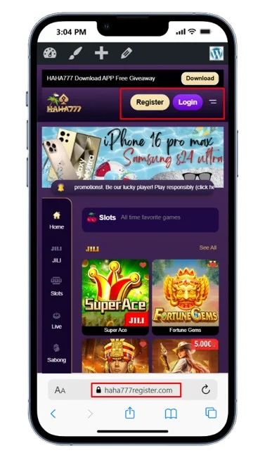 Haha777 Register